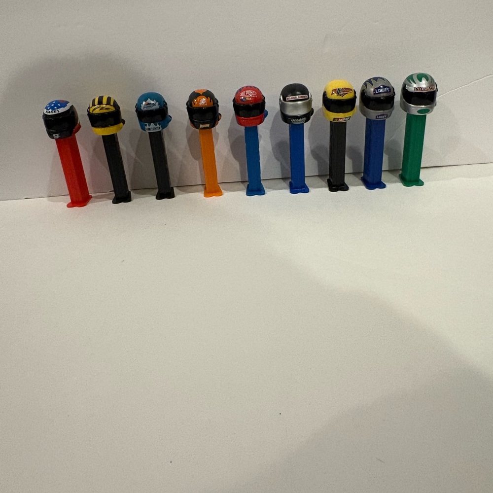 NASCAR Helmet Pez Lot of Nine